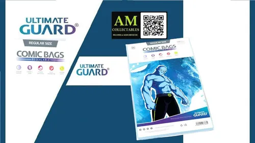 Ultimate Guard Sammelkarte UG Resealable Comic Bags Regular Size 100ct - Transparente Hüllen für Sammelkarten, idealer Schutz und einfache Handhabung