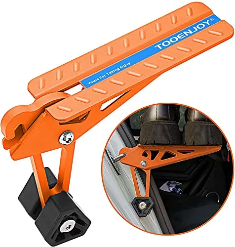 TOOENJOY Auto Pedal Türstufe, klappbarer Auto Türpedal, hilft beim Autowaschen, einfacher Zugang zum Dach,unentbehrliches Zubehör für meisten Autos, SUVs, LKWs(Orange)