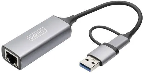 Digitus DN-3028 Netzwerkadapter 2.5 GBit/s - USB 3.0/3.1 Gen, hohe Übertragungsraten für schnelle Datenübertragung