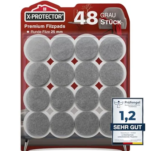 X-Protector Filzgleiter 48 Stück 25 mm von X-Protector