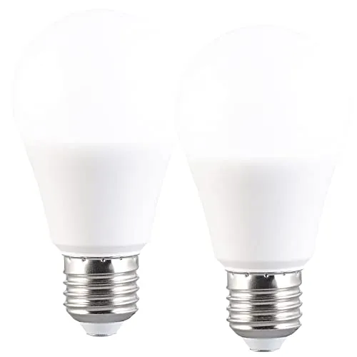 Luminea Glühbirnen: 2er-Set LED-Lampe E27 9W (ers. 75W) 3-stufig dimmbar 830lm tageslicht (LED-Glühbirne dimmbar, Birnen mit Dimmfunktionen, Leuchtmittel kaltweiß)