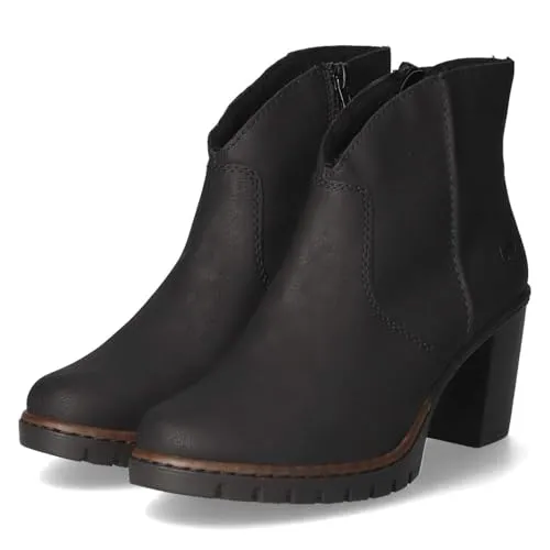 Rieker Damen Y2553 Western Boots, Schwarz, 39 EU - Wanderschuhe mit weicher Decksohle für hohen Tragekomfort und stilvolles Design, ideal für Outdoor-Aktivitäten.
