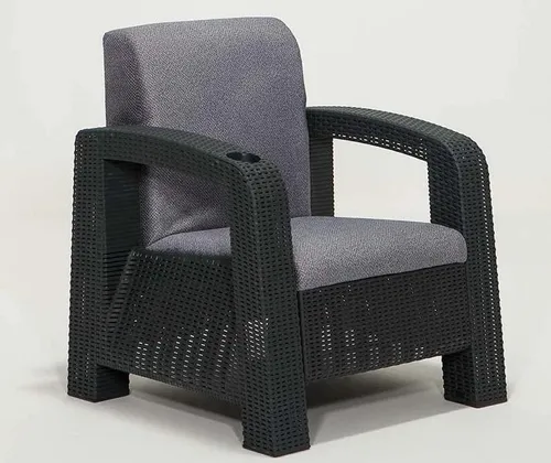 Grauer Gartenstuhl - Moderne Gartenmöbel für Ihr Outdoor-Paradies - Stylischer Gartensessel in Grau, ideal für Garten, Terrasse oder Balkon. Robustes Polycarbonat sorgt für Langlebigkeit und Komfort beim Entspannen im Freien.