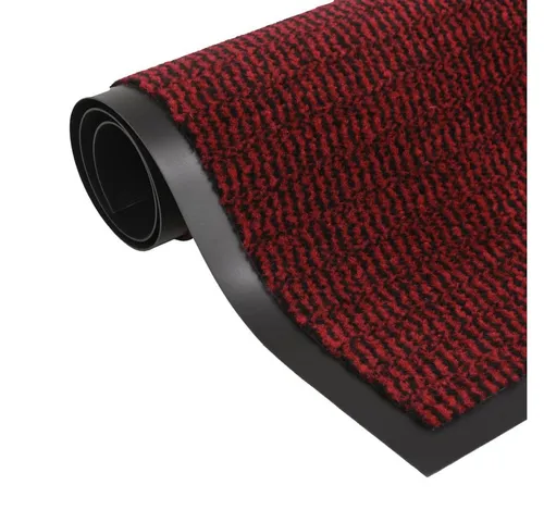 Schmutzfangmatte Rechteckig Getuftet 40x60 cm Rot - Tür- & Bodenmatten, ideal für den Eingangsbereich, mit rutschfester Unterseite für mehr Sicherheit und effektive Schmutzaufnahme.