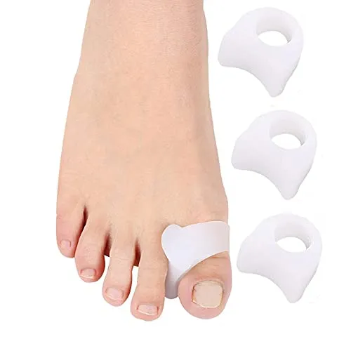 Gel Zehenspreizer mit Schleife Vielfalt Pack 4 Pack – Weicher Hochwertiger Zehenschutz, Zehenteiler Zehentrenner – Zehenspanner Zehen-Korrektur Groß