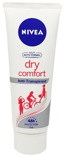 NIVEA Dry Comfort Deo Creme (75 ml), Antitranspirant für jede Alltagssituation, Deodorant mit 48h Schutz