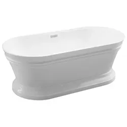 Aqualine Badewanne ANTIK Freistehend 160x79cm in Weiß - Elegante freistehende Badewanne aus hochwertigem Acryl. Ideal für stilvolle Badezimmergestaltungen. Inklusive Ablaufgarnitur und Siphon für einfachen Einbau.