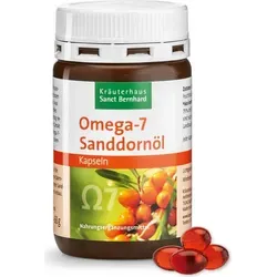 Sanct Bernhard Omega 7 Sanddornöl Kapseln - 100 Kapseln - Nahrungsergänzungsmittel mit wohltuendem Sanddornöl für gesunde Schleimhäute im Magen-Darm-Trakt. Ideal zur Unterstützung der Verdauung.
