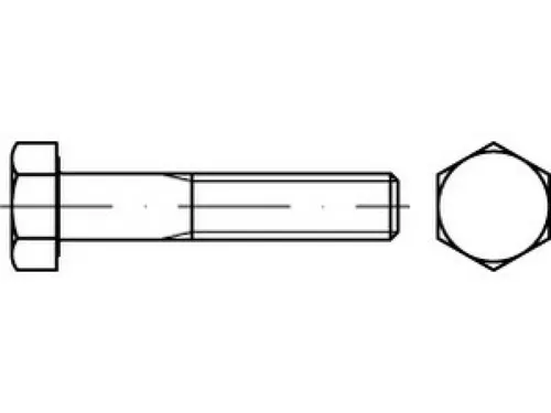 Sechskantschraube M48 x 220mm, Stahl 8.8 verzinkt - Eisenwaren, robuste Sechskantschraube mit Schaft, ideal für starke Verbindungen, hohe Vorspannkraft und langlebige Verzinkung.
