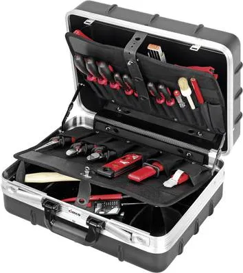 Cimco Lehrlingskoffer ECO 485x425x205mm 17 0500 - Werkzeug-Set für Lehrlinge, robuster Koffer aus stoßfestem Kunststoff mit 23 hochwertigen Werkzeugen, ideal für angehende Elektromonteure.