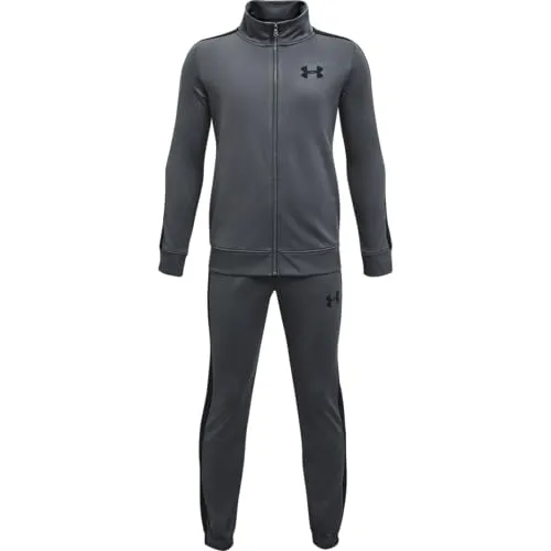 Under Armour Rival Knit Track Suit - Pitch Gray/Black, Größe S - Lange Laufhosen für Kinder, aus superweichem, schweißableitendem Material für optimalen Tragekomfort und schnelle Trocknung.