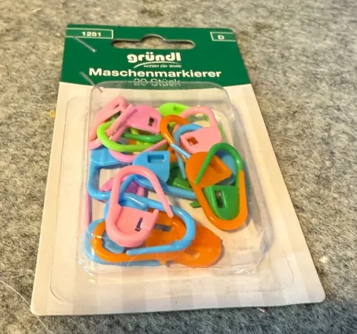 Maschenmarkierer gründl farbig gemischt 20 Stück zum Öffnen und Entnehmen