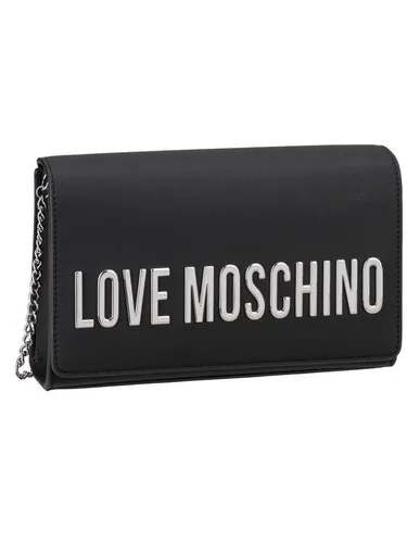 Love Moschino Handtasche Bold Love - Schwarz - Stylische Designer-Handtasche aus Kunstleder mit Kettendetails. Sie kombiniert matte und glänzende Oberflächen und ist der perfekte Begleiter für jedes Outfit.
