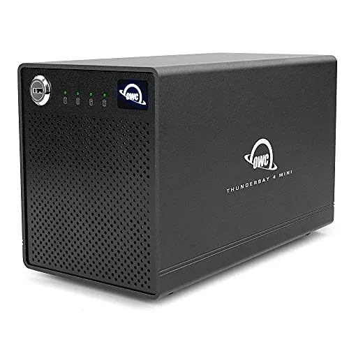 OWC Externe ThunderBay 4 Mini-Thunderbolt-Speicherlösung mit Vier Laufwerken und SoftRAID XT mit 4 TB