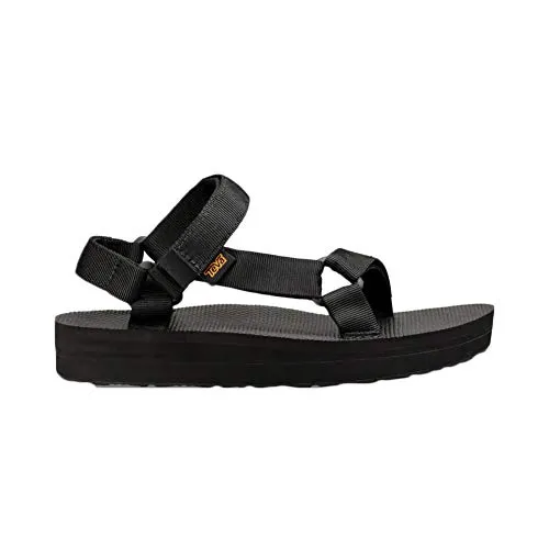 Teva Damen Sandals, Schwarz, 42 EU - Wanderschuhe mit schnell trocknendem, recyceltem Gurtband und robustem EVA-Fußbett für ganztägigen Komfort auf unebenem Gelände.