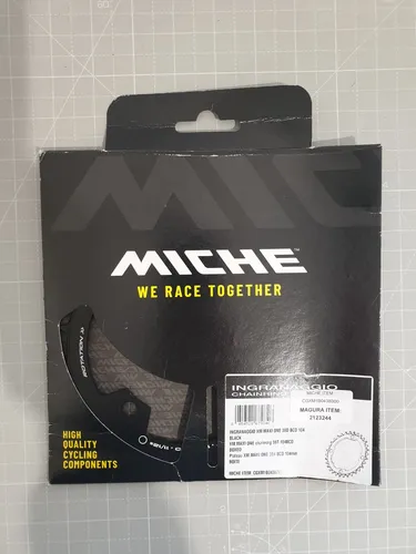 Miche E-Bike Kettenblatt XM Maxi one, 38 Zahn 104BCD - Kettenblatt für E-Bikes mit 38 Zähnen, aus robustem Aluminium und Stahl, ideal für eine verbesserte Leistung und Langlebigkeit.