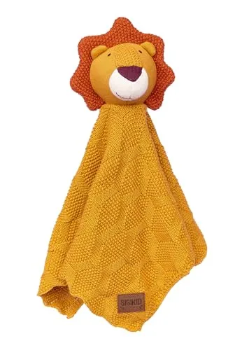 sigikid 39632 Strick-Schnuffeltuch Bär - Kuscheliges Schnuffeltuch für Babys, ideal zum Spielen und Liebhaben, fördert die Sinne und das Wohlbefinden.