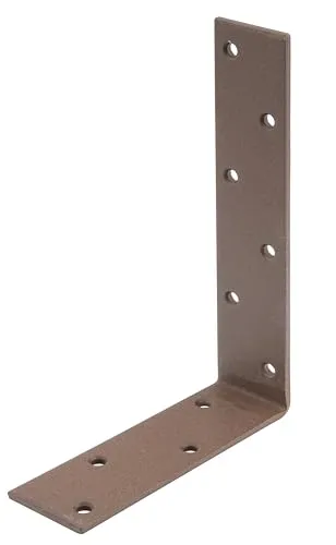Alberts 822194 DURAVIS® Balkenwinkel 10er Set | Rostbraun & langlebig - Ungleichschenkliger Balkenwinkel mit dekorativem Design für verdeckte Montage. Hochwertige Duplexbeschichtung sorgt für Langlebigkeit. Ideal für vielfältige Konstruktionen.