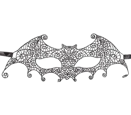 Guirca Fiestas GUI12903 - Gesichtsmaske mit Fledermäusen Bestickt