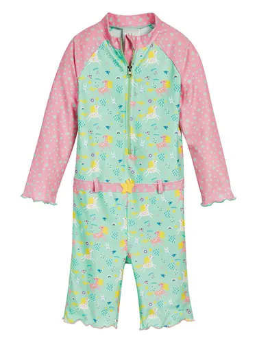 Playshoes Badeanzug in Mint/ Rosa, Größe 74/80, Grün/Rosa, Baby