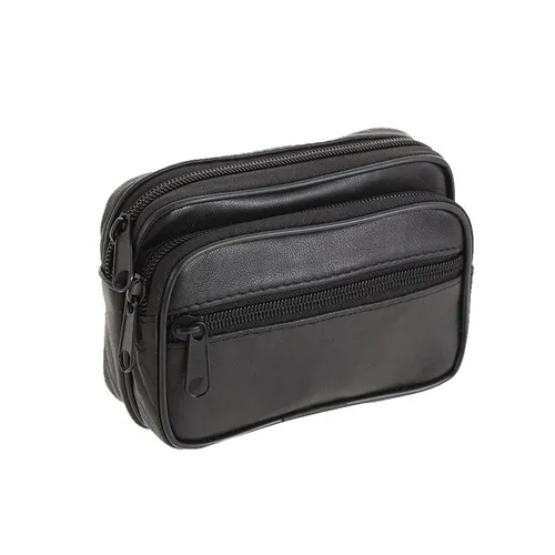 Echtleder Hüfttasche - Stilvolle Gürteltasche für jeden Anlass - Hochwertige Hüfttasche aus echtem Leder, perfekt für Beruf, Freizeit und Reisen. Kompakt im Design mit praktischem Reißverschluss und idealen Abmessungen.