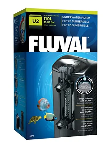 Fluval Aquarienfilter für bis zu 110L - bis 400 L/h inkl. Filtermaterialien - Effizienter Filter für Aquarien bis 110L, sorgt für klares Wasser und gesunde Lebensbedingungen für Ihre Fische.