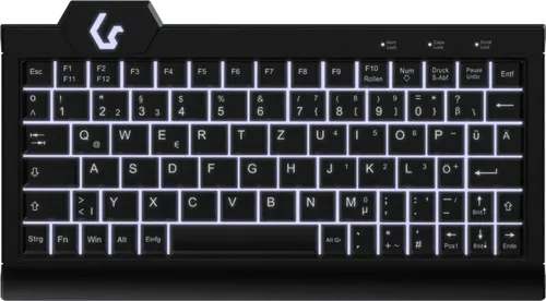 KeySonic TAS KSK-3010ELC - Super-Mini Tastatur schwarz - Tastaturen, kompakte Super-Mini USB/PS/2 Tastatur, ideal für mobile Nutzung und begrenzte Platzverhältnisse.