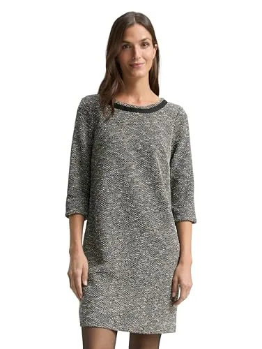 TOM TAILOR Damen Kleid mit Schleifen-Detail in schwarz von Tom Tailor