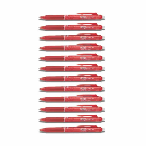 Pilot Frixion Clicker 0.5 Tintenroller rot 12er-Set - Schreibutensilien, 12 Stück im Set, mit ausradierbarer Tinte für fehlerfreies Schreiben und kreative Notizen.