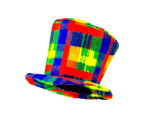 Widmann S.r.l. Kostüm Hut Clown Zylinder bunt