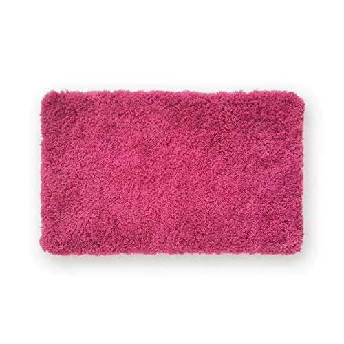 WohnDirect Premium Badematte Einzeln zum Set kombinierbar • Badvorleger Duschmatte • rutschfest & Waschbar • Badteppich, Badezimmerteppich Pink • 60 x 100 cm