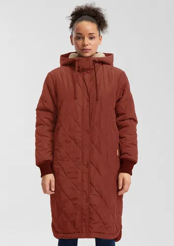 QS Funktionsmantel Outdoor-Mantel Locker geschnittener Steppmantel mit Teddyfutter