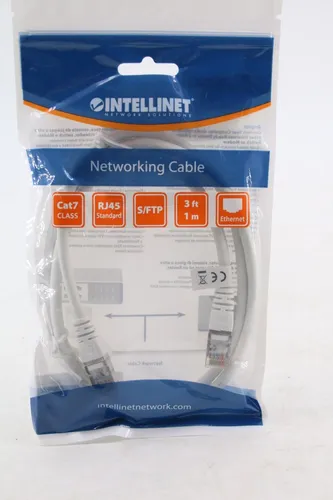 Intellinet 741361 RJ45 Netzwerkkabel, Patchkabel CAT 6a (Rohkabel CAT 7) S/FTP