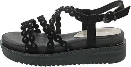 Tamaris Damen Sandale 1-1-28253-28 mit Absatz, Black, 40 EU - Wanderschuhe in modischem Design, perfekt für stilvolle Ausflüge und bequemes Tragen den ganzen Tag.