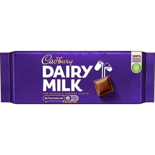 Cadbury Dairy Milk Schokolade – cremige Milchschokolade – leckere Süßigkeit mit süßem, vollmundigem Geschmack – Dairy Milk, 180 g