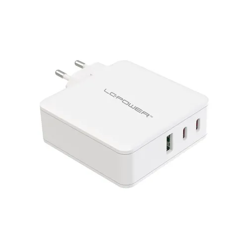 LC-Power USB-Ladegerät 110-240V - Universelles Ladegerät für USB-C- und USB-A-Geräte, ideal für Reisen mit 110-240V Eingangsspannung