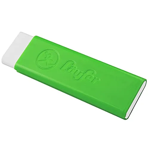 Läufer 69263 Pocket Radierer, Radiergummi für Bleistifte und Farbstifte, grün, mit Schutzhülle, Radierer für die Hosentasche