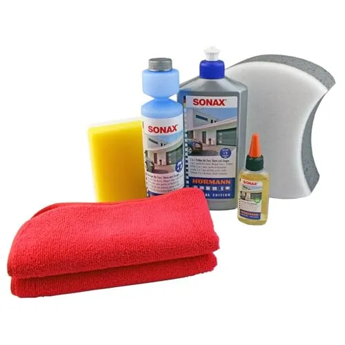 Hörmann SONAX Reinigungs- und Pflegeset für Tore - Autopflege & Motorradpflege, speziell für Hörmann-Tore entwickelt, sorgt für langanhaltenden Schutz und Pflege in Deutschland hergestellt.