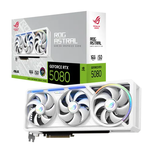 ASUS ROG Astral GeForce RTX 5080 White, 16384 MB GDDR7