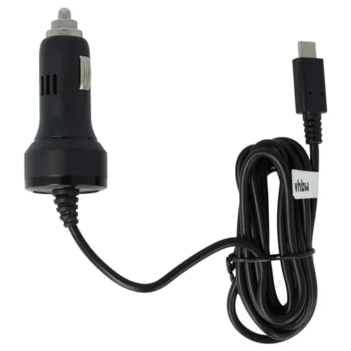 vhbw Autoladekabel USB C 12V Zigarettenanzünder Adapter 2,4 A kompatibel mit Xiaomi Mi A1, Max Prime, Mix 2, Max 2, Max 3, 6, 5 Schwarz 150 cm
