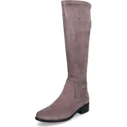 Peter Kaiser Damen Stiefel grau - Elegante Damen Stiefel aus hochwertigem Rauhleder mit flexiblem Stretchschaft, ideal für komfortable Eleganz im Alltag.