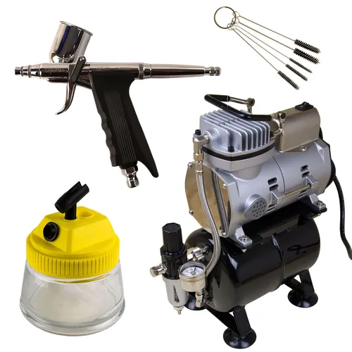 Modellbau - Airbrushset 08 - Sparmax Gp-35 Airbrush und TC-610H-n Kompressor