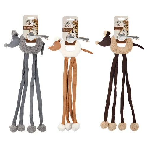 AFP Katzenspielzeug Türknauf-Anhänger 22x58 cm für Katzen, farblich sortiert