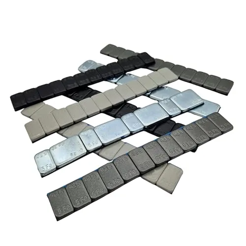 NAAA 8X Klebegewichte 60g Schwarz Silber Anthrazit Zink | 480g | 12x5g Auswuchtgewichte mit Abrisskante | Für Modellbau, RC-Fahrzeuge, Drohnen & Felgen