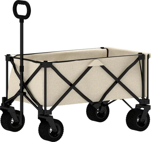 Klappbarer Gartenwagen 100 kg belastbar mit herausnehmbarer Plane