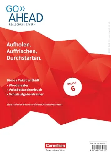 Go Ahead - Realschule Bayern 2017: Englisch Lernpaket für die 6. Jahrgangsstufe - Englisch lernen mit dem umfassenden Paket aus Wordmaster, Vokabeltaschenbuch und Schulaufgabentrainer – perfekt für Schüler der 6. Klasse!