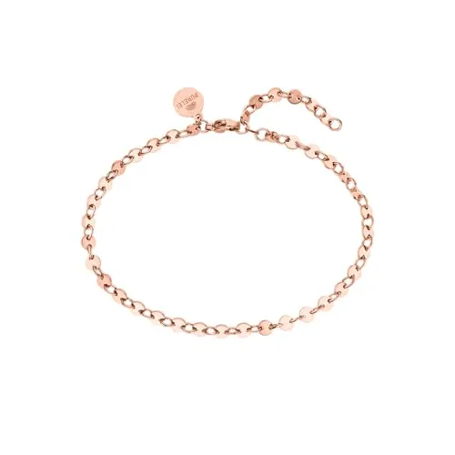 Purelei® Pure Fußkettchen Damen – Verstellbar & Wasserfest - Elegantes Fußkettchen aus vergoldetem Edelstahl, verstellbar von 21-25 cm. Filigranes Design mit glänzenden Plättchen, perfekt für jeden Anlass und angenehm zu tragen.