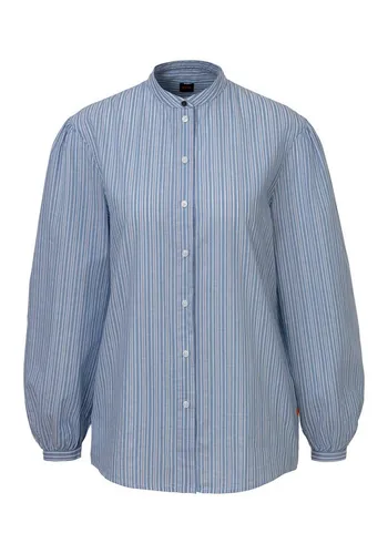 BOSS ORANGE Klassische Bluse Bilast Premium Damenmode mit Raffungen an den Ärmeln