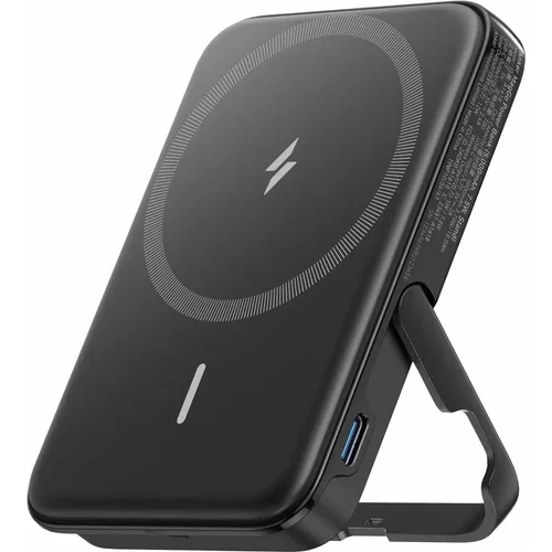 Anker Maggo Wireless Powerbank 5000 mAh Black - Kabelloses Laden für unterwegs - Powerbank mit 5000 mAh, ideal für schnelles kabelloses Laden, kompakt und perfekt für Reisen oder den Alltag.