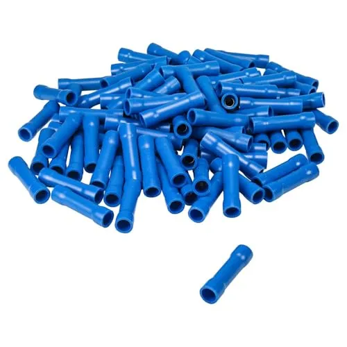 tomzz Audio 5800-146-1 Serienverbinder Stoßverbinder Kabelverbinder blau, Kabel bis 2,5qmm, 100 Stück